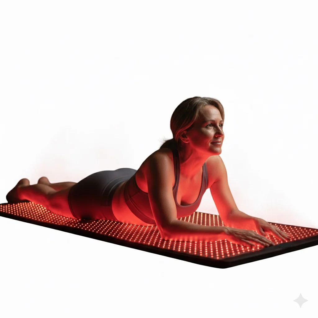 Home infrared/red light mat on floor