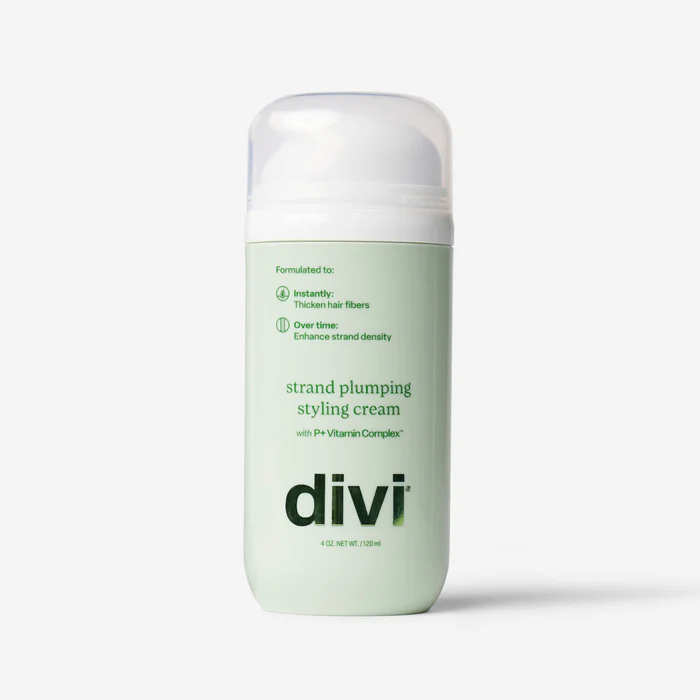 Cream jar and brush—Divi Styling Cream