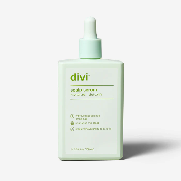 Dropper serum bottle on clean background—Divi Hair Serum