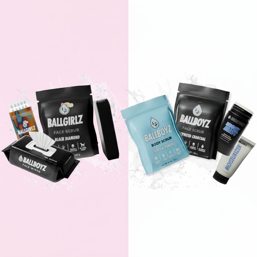 Athlete skincare routine concept image