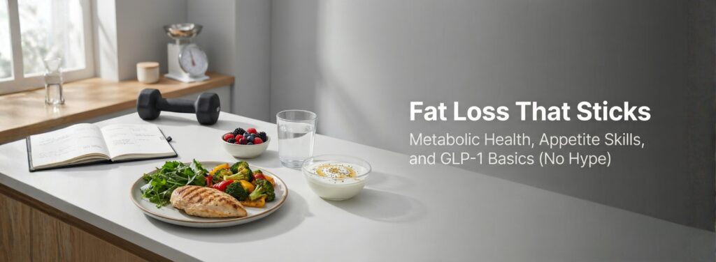 Fat Loss That Sticks: Metabolic Health, Appetite Skills, and GLP-1 Basics (No Hype)