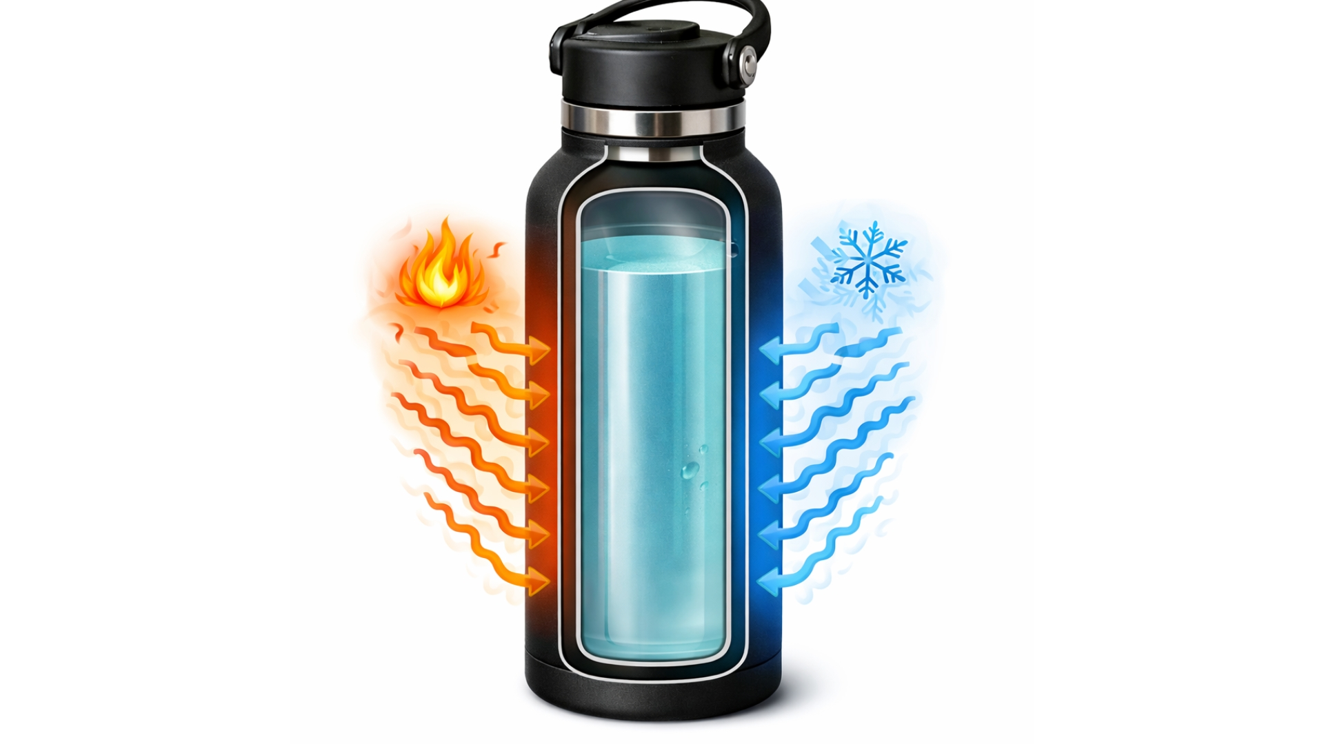 how insulated water bottles work vacuum insulation diagram