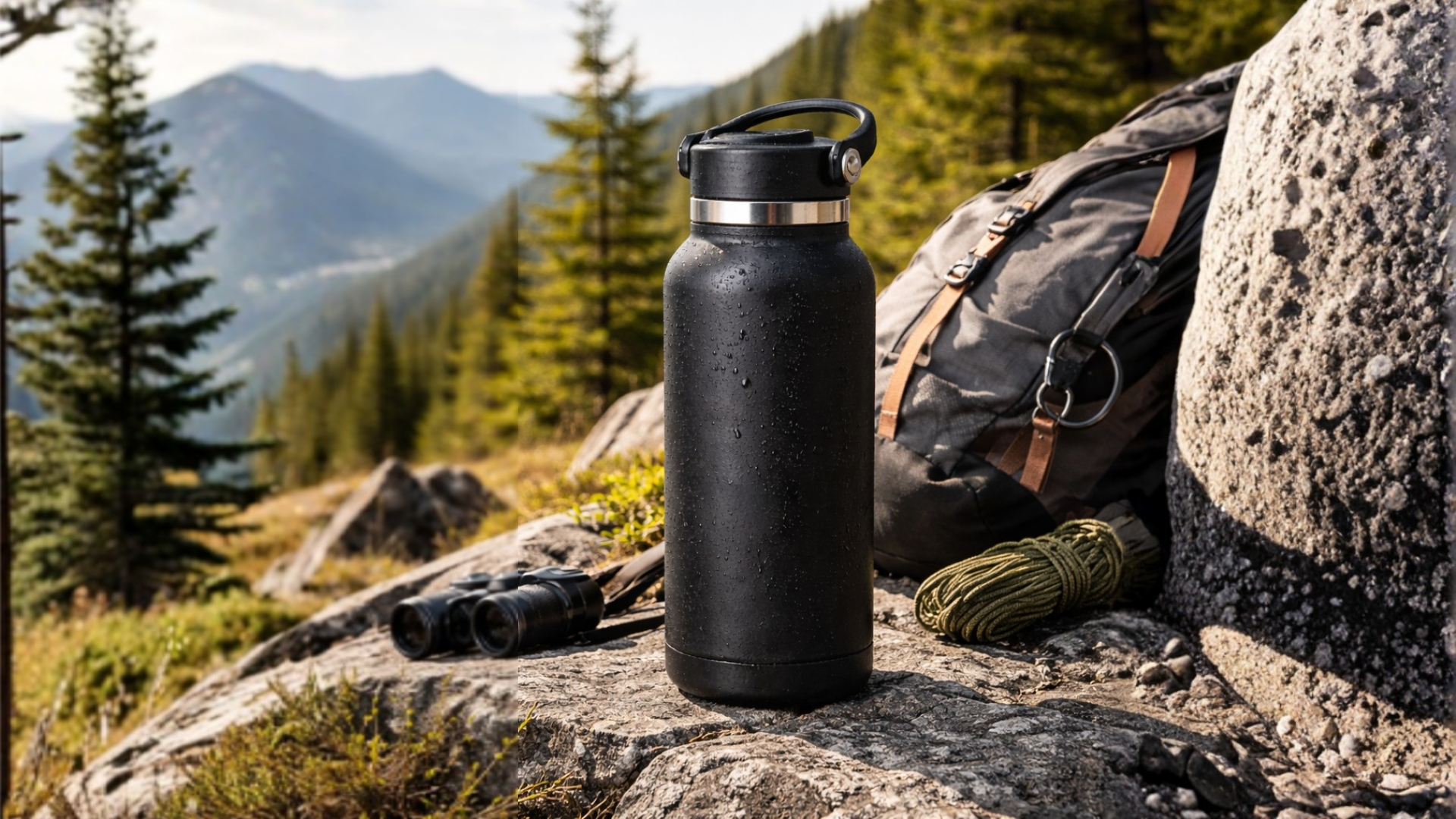 insulated water bottle for travel and hiking outdoor use