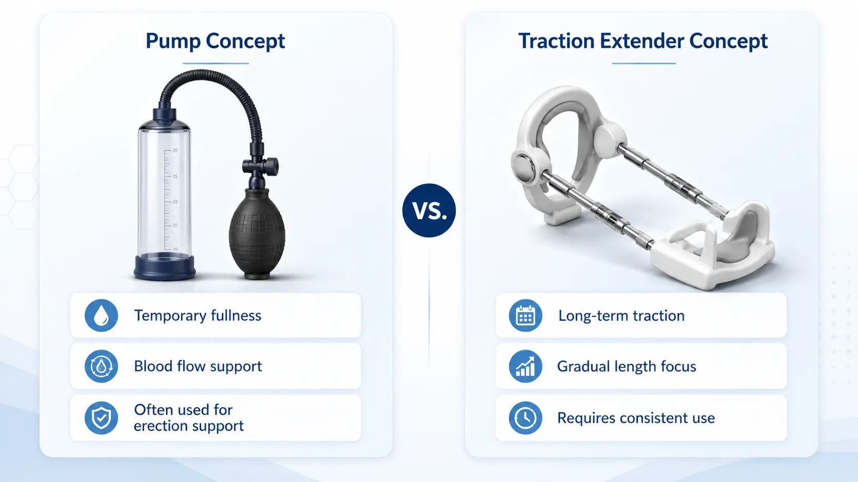 Pump vs traction extender comparison