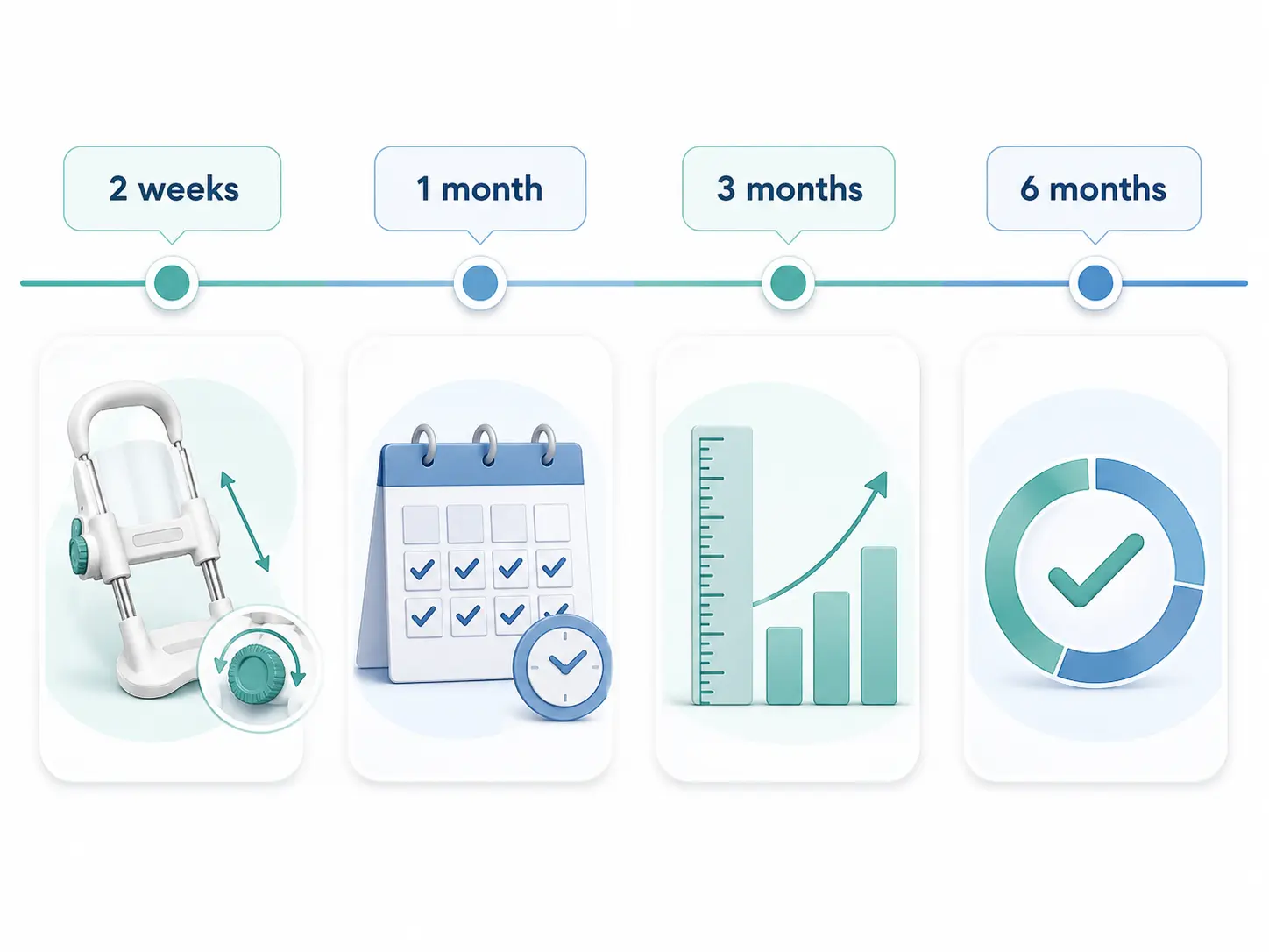 Progress timeline with milestones and icons