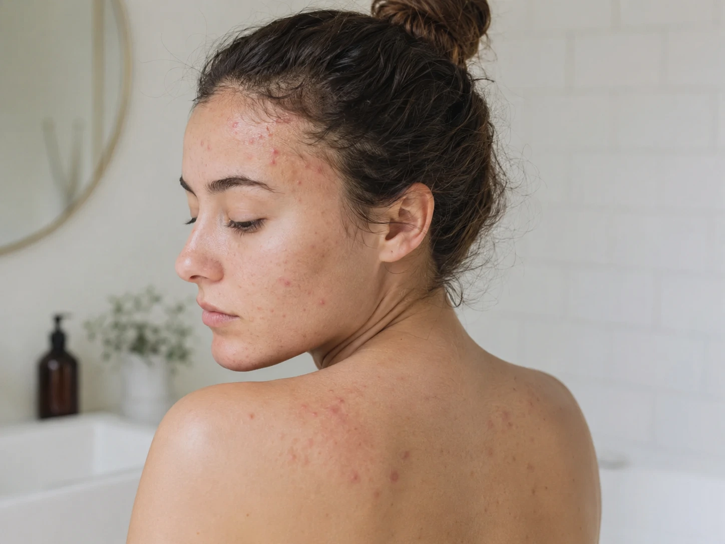 “hairline forehead and back acne from hair products.”