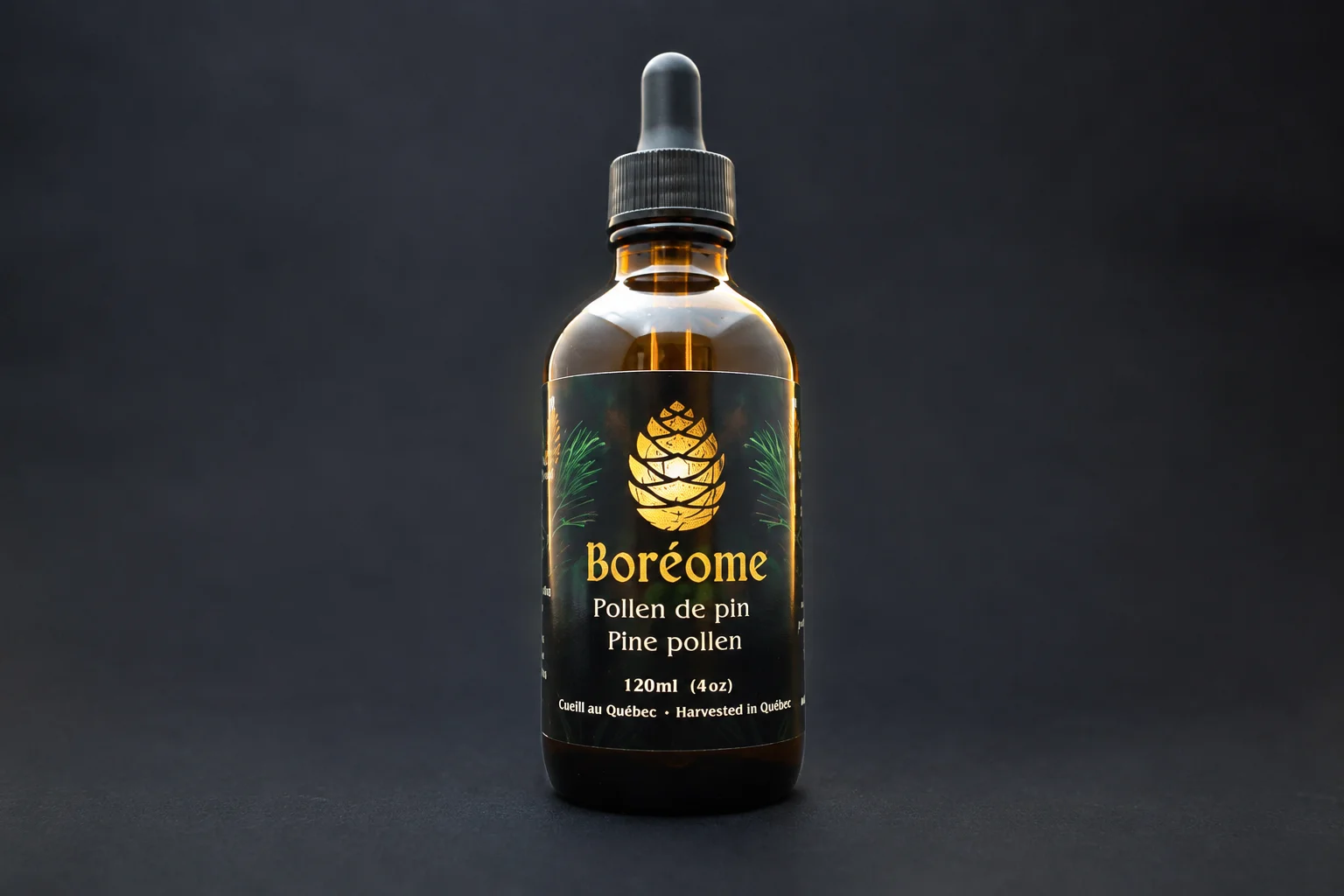 Boreome pine pollen extract official product bottle
