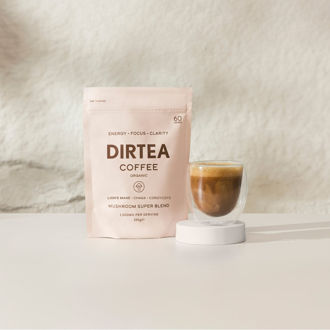 DIRTEA Mushroom Coffee product pouch