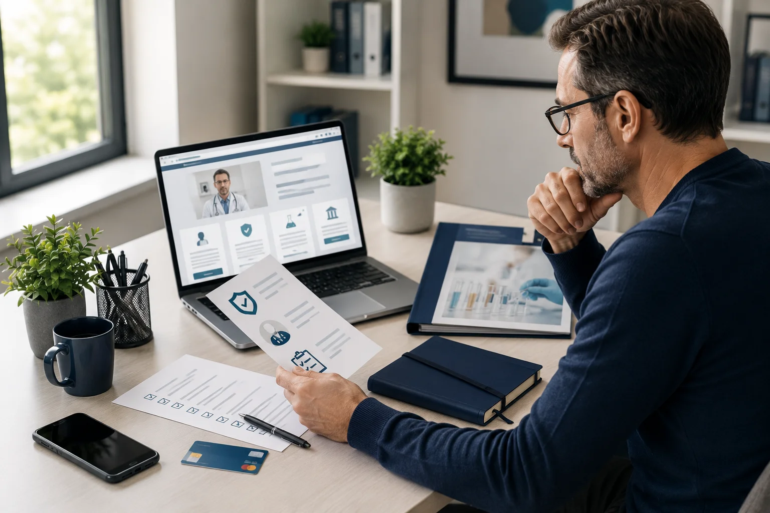 Patient reviewing clinician credentials, pharmacy details and telehealth policies before using Joi and Blokes