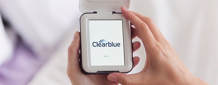 Clearblue Fertility Monitor touch screen and testing interface
