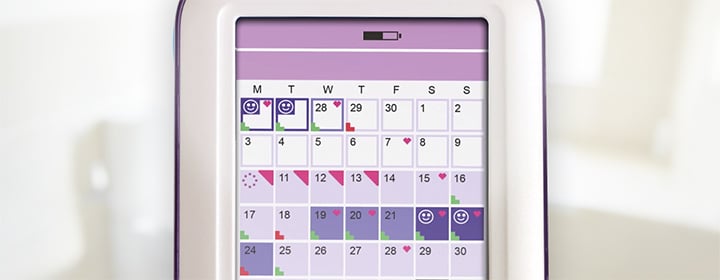 Clearblue Fertility Monitor showing daily fertility status