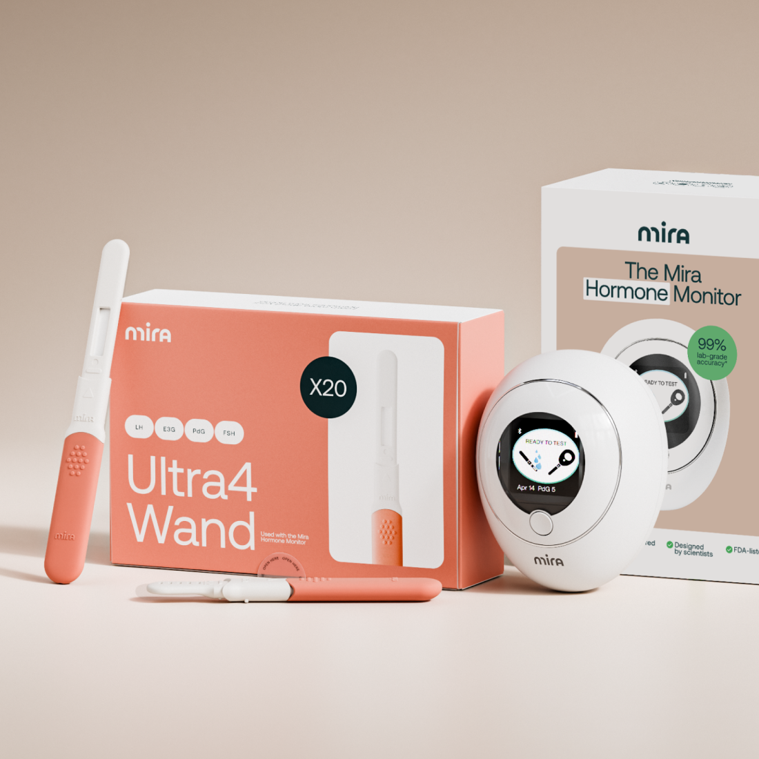 Mira Hormone Monitor Ultra4 Kit with monitor and Ultra4 wands